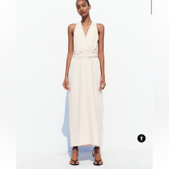 Zara Mixed Simi Sheer Slip Dress Size XL NWT - Picture 2 of 10